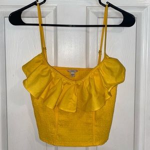 Yellow cropped tank